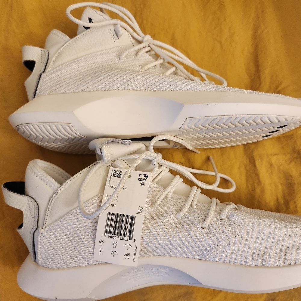 New Adidas Originals Crazy 1 ADV White Mens Shoes
